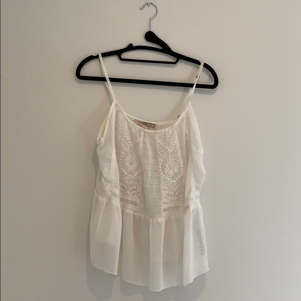 Sheer white tank top